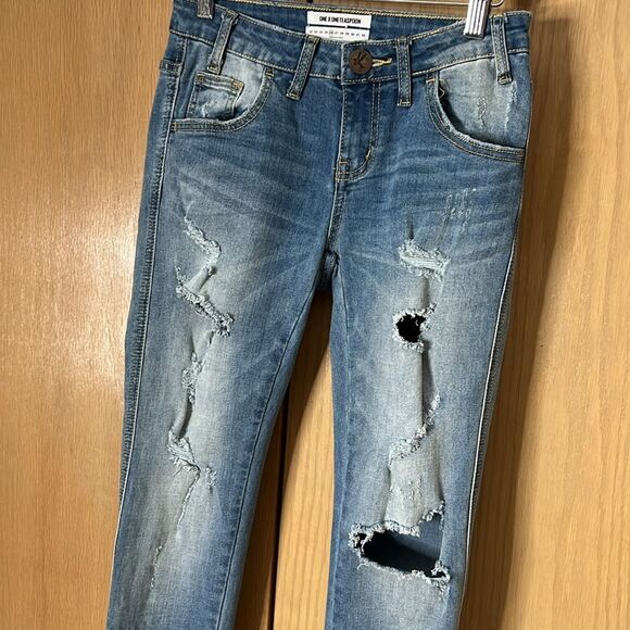 One Teaspoon Freebird II Distressed Skinny Jeans Sz 26 - Picture 3 of 10